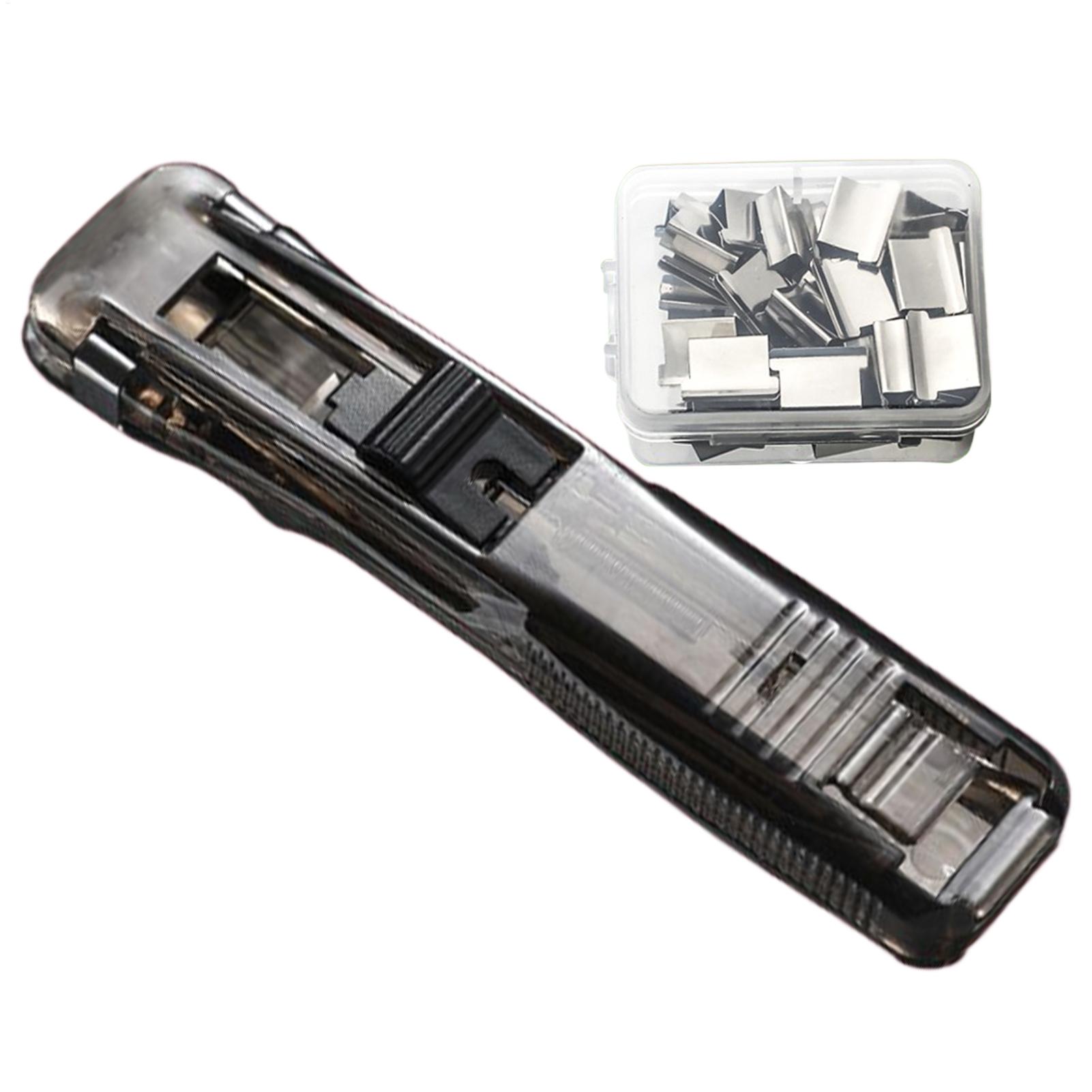 Stapler Heavy Duty - 푸시 바인더 클립 스테이플러 재사용 가능한